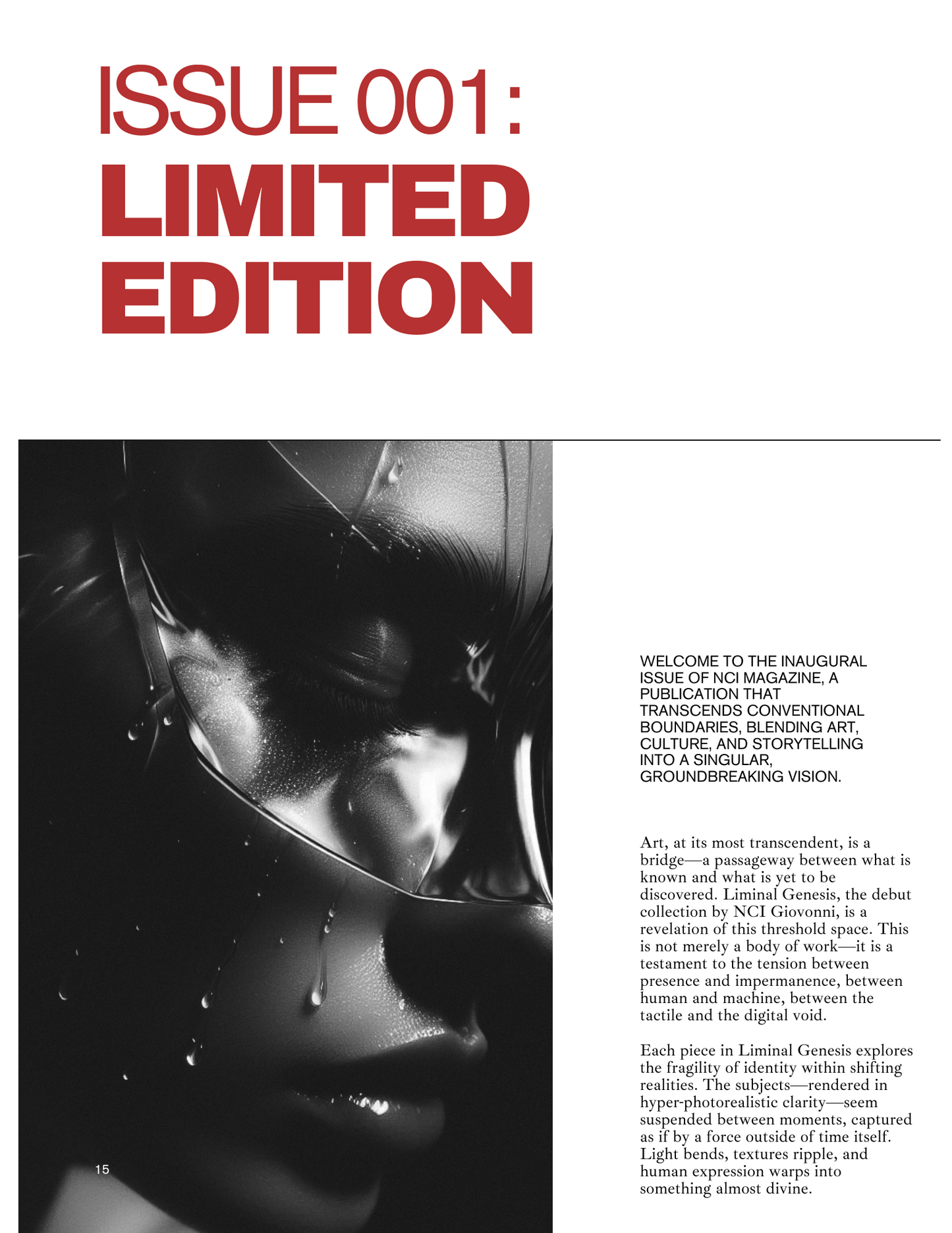 NCI: The Mag — "Liminal Genesis" | 24-Page Limited Edition Print
